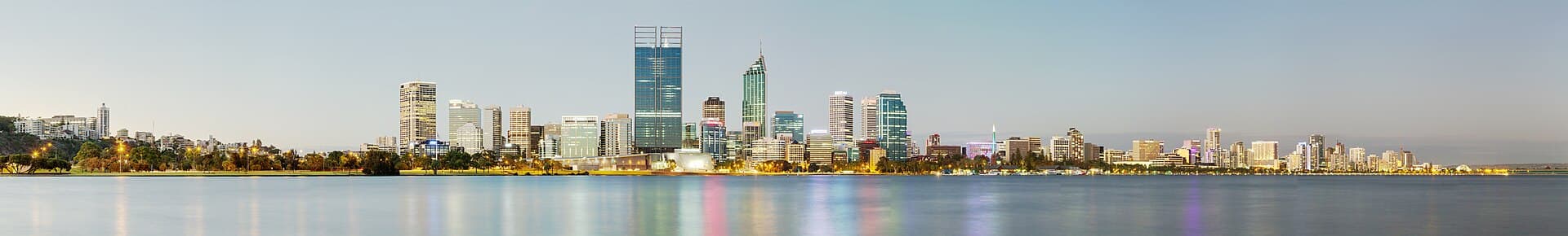 Perth CBD skyline across the water from Mill Point